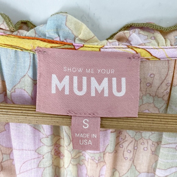 Show Me Your MuMu Cait Midi Dress Colorful Floral Print Small - Picture 12 of 13